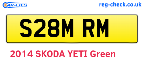 S28MRM are the vehicle registration plates.