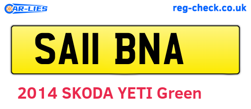 SA11BNA are the vehicle registration plates.