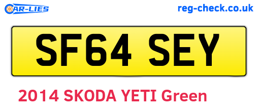 SF64SEY are the vehicle registration plates.
