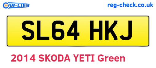 SL64HKJ are the vehicle registration plates.