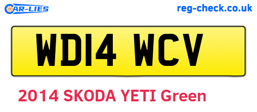 WD14WCV are the vehicle registration plates.
