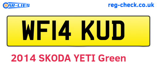 WF14KUD are the vehicle registration plates.