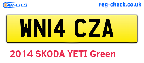 WN14CZA are the vehicle registration plates.
