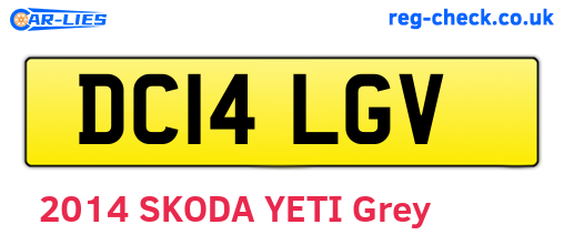 DC14LGV are the vehicle registration plates.