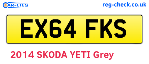EX64FKS are the vehicle registration plates.