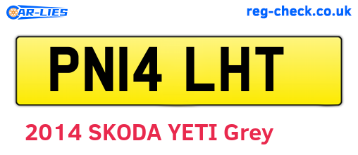 PN14LHT are the vehicle registration plates.