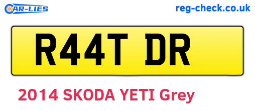 R44TDR are the vehicle registration plates.