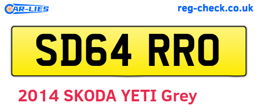 SD64RRO are the vehicle registration plates.