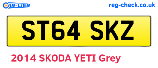 ST64SKZ are the vehicle registration plates.