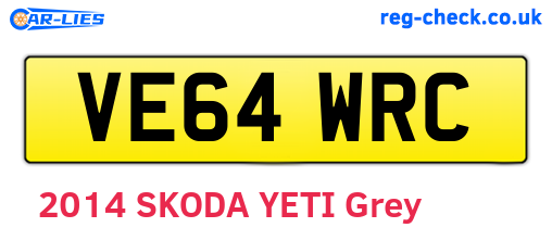 VE64WRC are the vehicle registration plates.