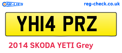 YH14PRZ are the vehicle registration plates.