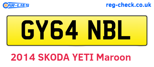 GY64NBL are the vehicle registration plates.
