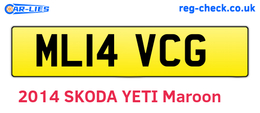 ML14VCG are the vehicle registration plates.