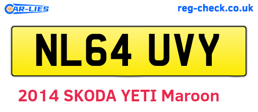 NL64UVY are the vehicle registration plates.