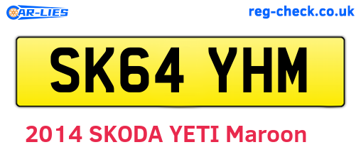 SK64YHM are the vehicle registration plates.