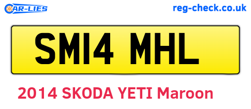 SM14MHL are the vehicle registration plates.