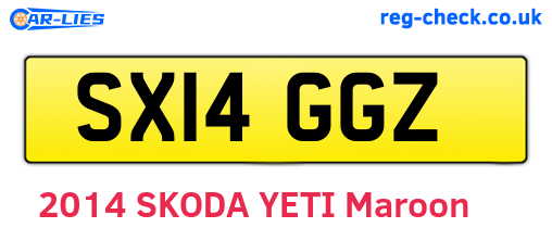 SX14GGZ are the vehicle registration plates.