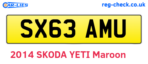 SX63AMU are the vehicle registration plates.