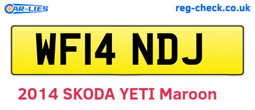 WF14NDJ are the vehicle registration plates.