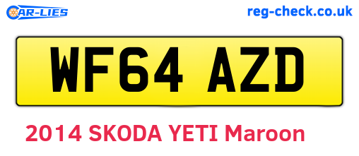 WF64AZD are the vehicle registration plates.