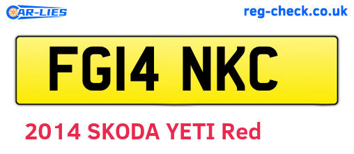 FG14NKC are the vehicle registration plates.