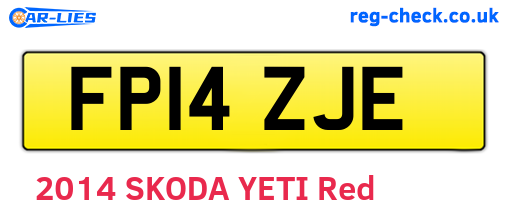 FP14ZJE are the vehicle registration plates.