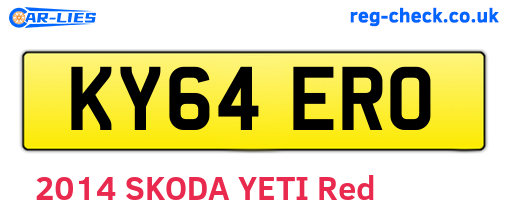 KY64ERO are the vehicle registration plates.