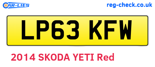 LP63KFW are the vehicle registration plates.
