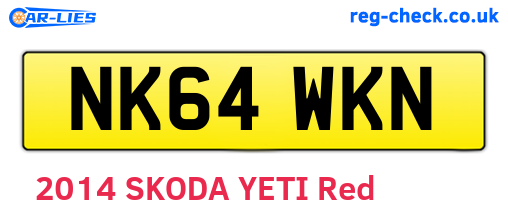 NK64WKN are the vehicle registration plates.