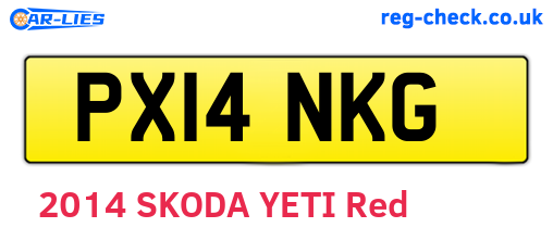 PX14NKG are the vehicle registration plates.