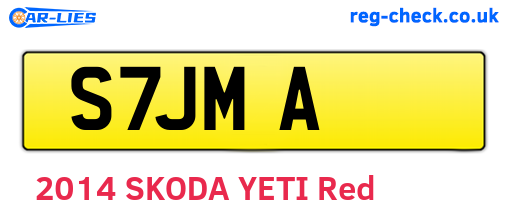 S7JMA are the vehicle registration plates.