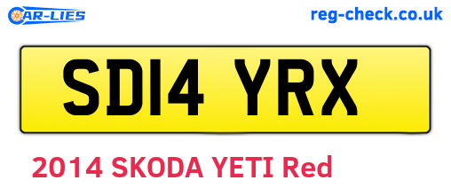 SD14YRX are the vehicle registration plates.