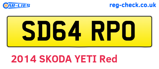 SD64RPO are the vehicle registration plates.
