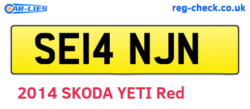 SE14NJN are the vehicle registration plates.
