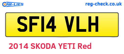 SF14VLH are the vehicle registration plates.
