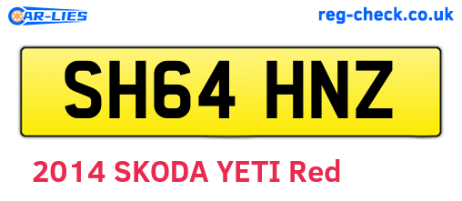 SH64HNZ are the vehicle registration plates.
