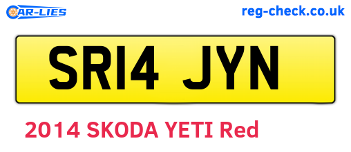 SR14JYN are the vehicle registration plates.