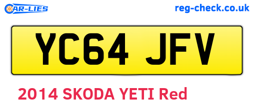 YC64JFV are the vehicle registration plates.