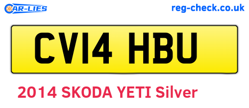 CV14HBU are the vehicle registration plates.
