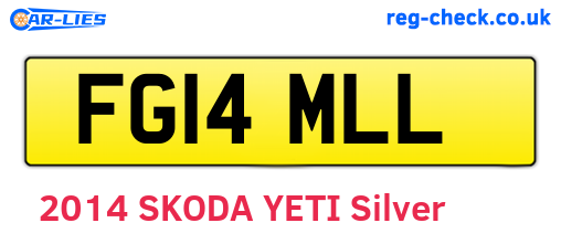 FG14MLL are the vehicle registration plates.