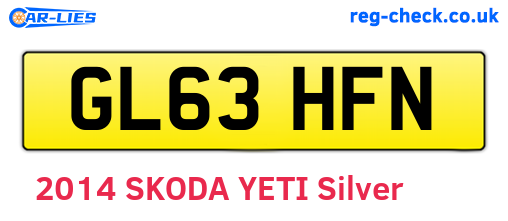 GL63HFN are the vehicle registration plates.