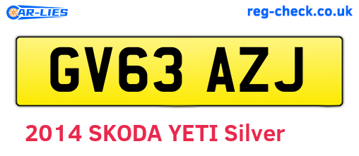 GV63AZJ are the vehicle registration plates.