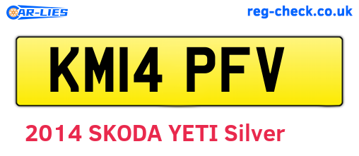 KM14PFV are the vehicle registration plates.