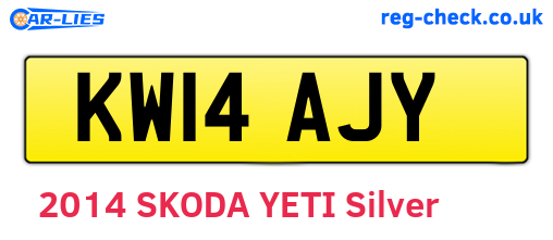 KW14AJY are the vehicle registration plates.