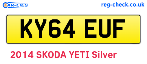 KY64EUF are the vehicle registration plates.