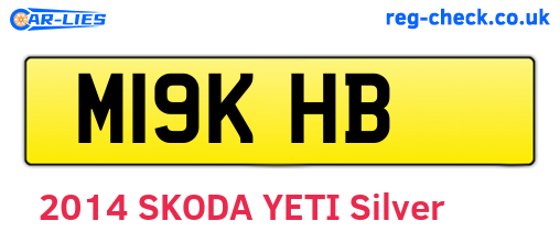M19KHB are the vehicle registration plates.