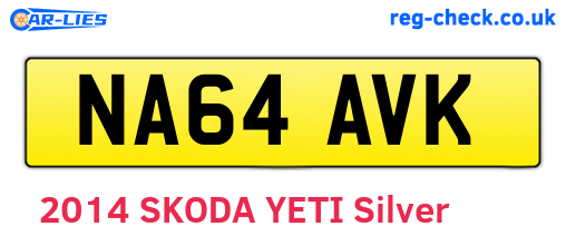 NA64AVK are the vehicle registration plates.