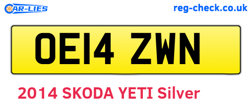 OE14ZWN are the vehicle registration plates.