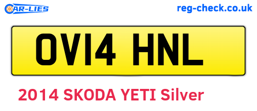 OV14HNL are the vehicle registration plates.