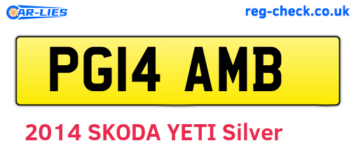 PG14AMB are the vehicle registration plates.